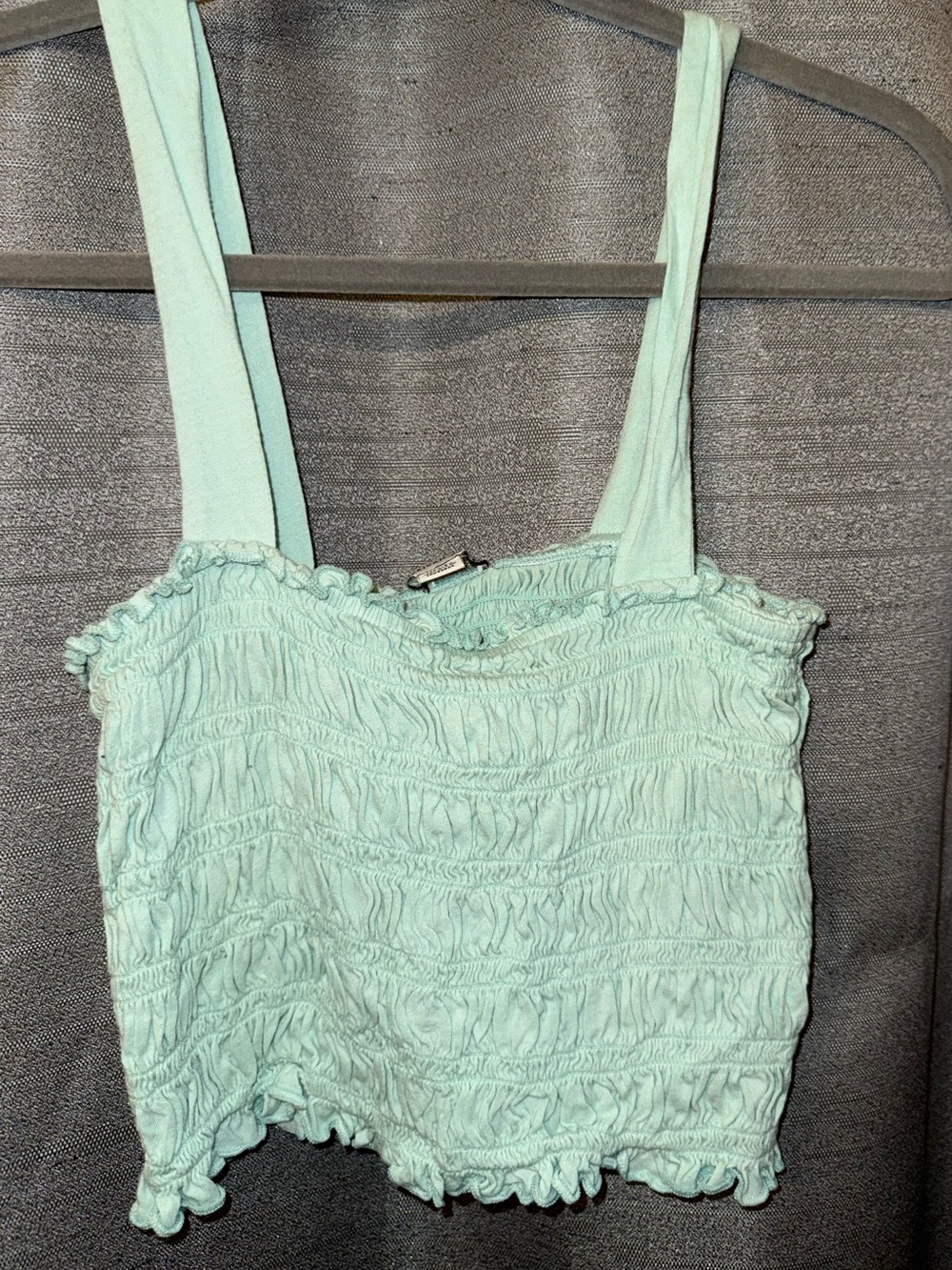 American Eagle Outfitters Mint Green Smocked Cami Tank